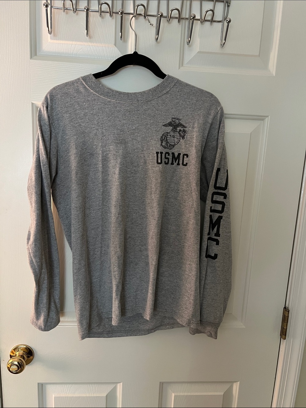 Soffe Gray USMC Long Sleeve Tee